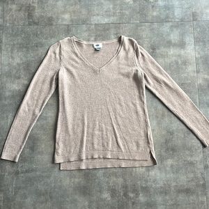 Khaki V-Neck Sweater